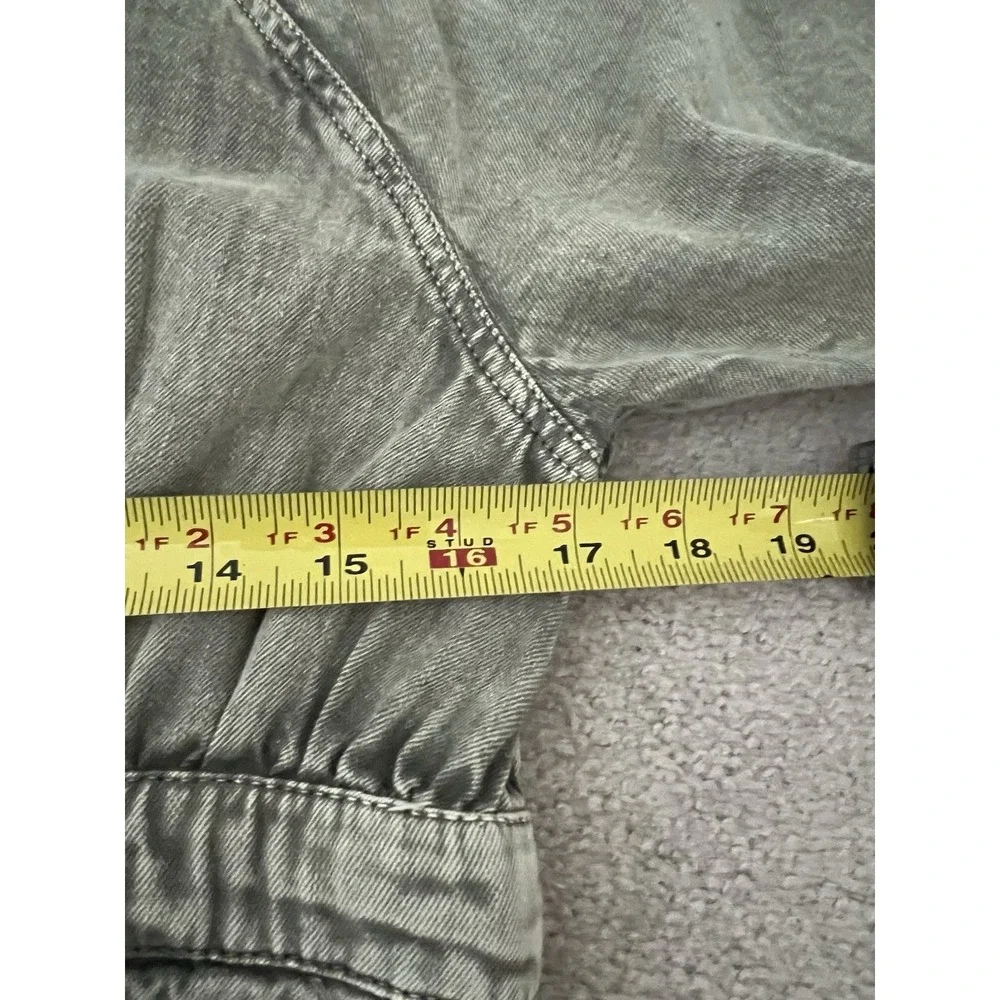 NWT Free People Mad Love Denim Midi Dress Cotton Fitted Long Sleeve Size M Sage - Picture 10 of 10